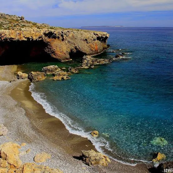The quiet coast of Staousa Beach near Sitia