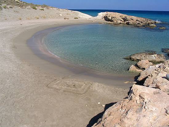 The turquoise water and wild landscape of Xerokampos