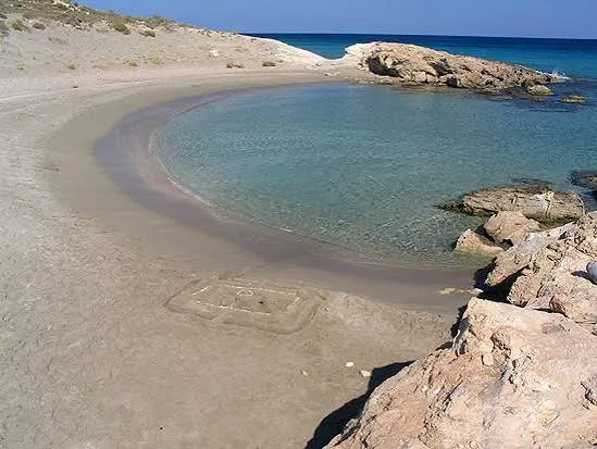 The turquoise water and wild landscape of Xerokampos