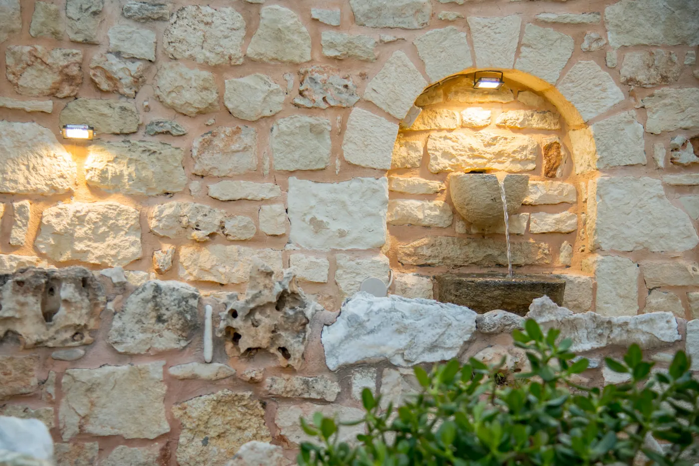 Traditional Cretan stone water feature